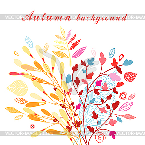 Осенний фон с кленовыми листьями - изображение в векторном виде