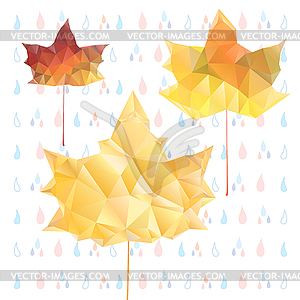 Abstract autumn maple leaves - vector image