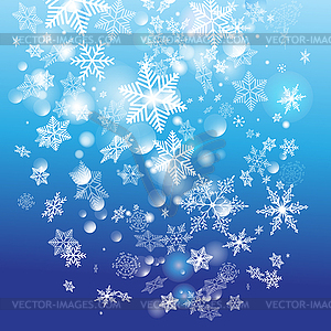 Winter background with snowflakes - vector clipart