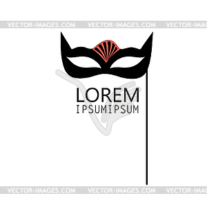 Sign cat mask - vector clip art