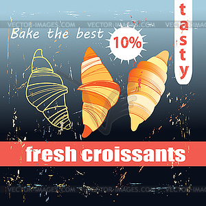 Fresh and delicious croissants - vector EPS clipart