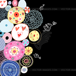 Decorative background of circles - stock vector clipart