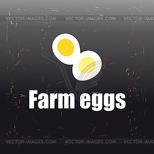 Farm eggs - vector image