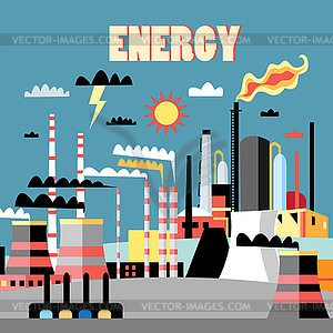 Industry power background - vector image