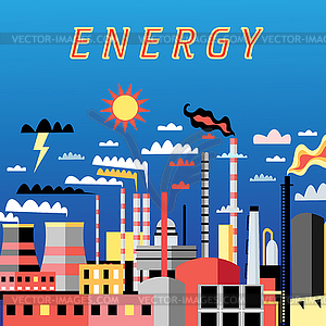 Industry power background - royalty-free vector image