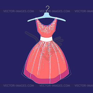 Модные платья - векторный клипарт