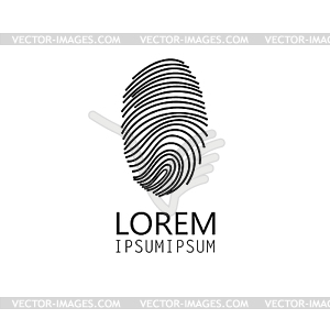 Sign fingerprint - vector image