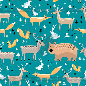 Texture of wild animals - vector clipart / vector image