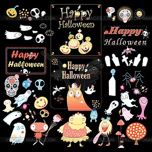 Set for Halloween - vector clipart