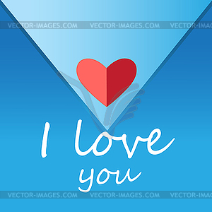 Red heart for lovers - vector clipart