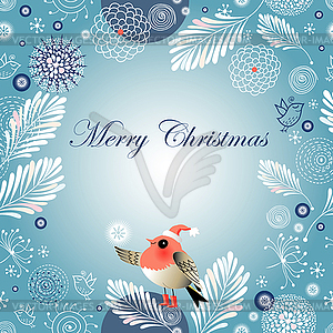 Christmas winter background - vector clipart