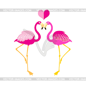 Graphics flamingo lovers - vector image