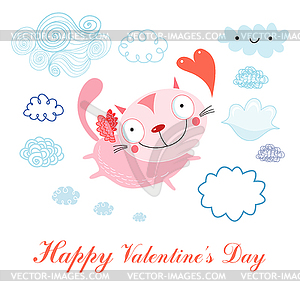 Cat lover - vector clipart