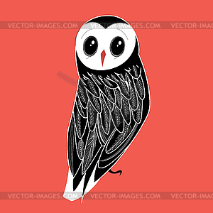 Graphic owl - vector image