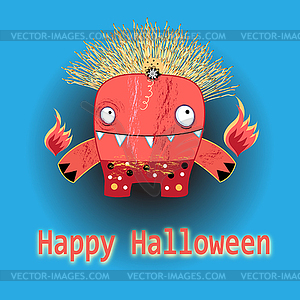 Bright background funny monsters - vector clipart