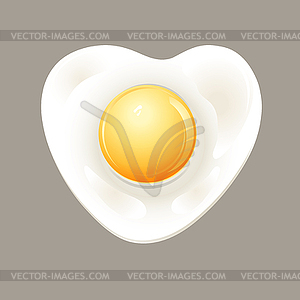 Tasty fried eggs - vector image