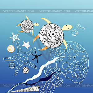 Marine theme - vector image