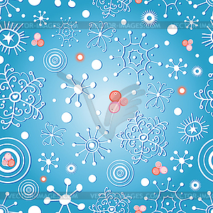 Winter texture with snowflakes - stock vector clipart