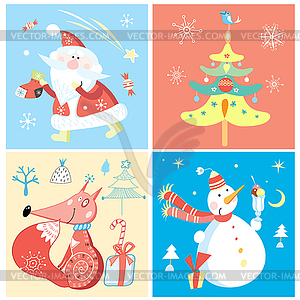 Christmas cards - vector clip art