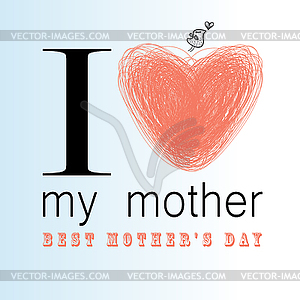 Happy Mother`s Day card - vector clip art