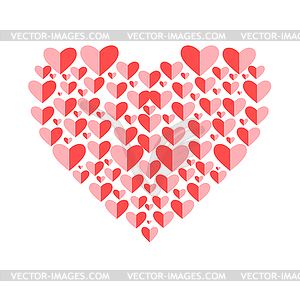 Red heart for lovers - vector clipart