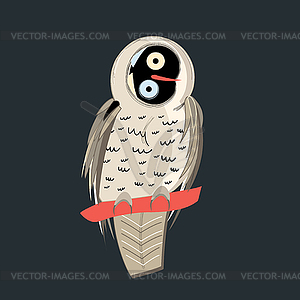 Graphic owl - vector image