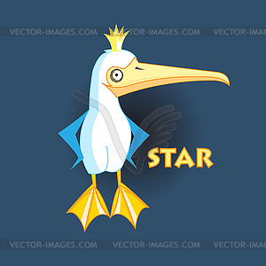 Portrait of seagull - vector image