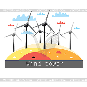 Wind power - vector image