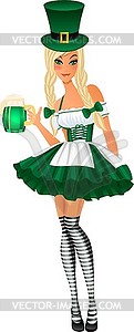 Sexy Girls St Patrick`s Day - vector image