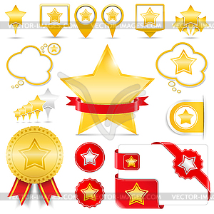 Design Elements with Stars - vector clipart