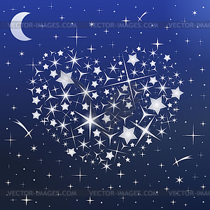 Heart in Sky - vector image