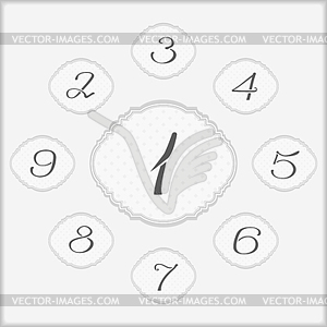 Vintage labels with numbers - vector clipart