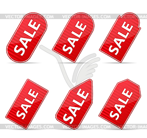 Striped Price Tags for Sale - vector image