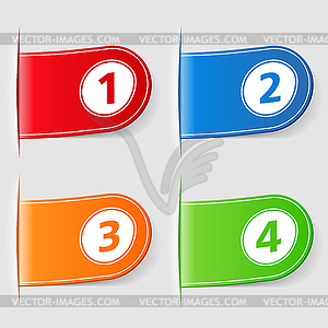 Tabs with numbers - vector clip art