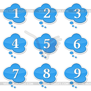 Speech Bubbles with Numbers - vector image