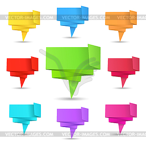 Origami Banners - vector clipart