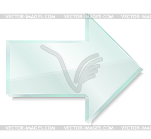 Glass Arrow - color vector clipart