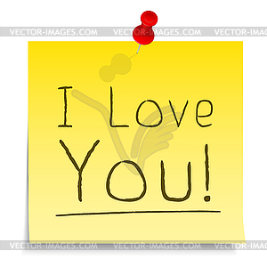 I Love You! - vector image