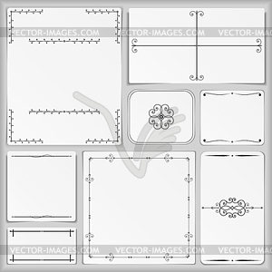 Paper with different vintage elements - vector clip art