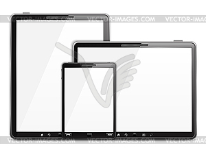 Tablet computers and smart phone - vector clip art