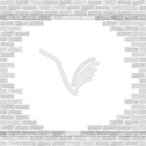 Broken brick wall - vector EPS clipart