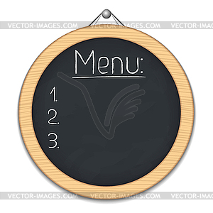 Round Blackboard - vector clipart