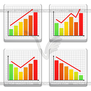 Graphs Icons - vector clip art