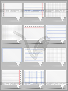 Paper cards - vector clip art