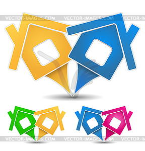 House Icons - vector clipart