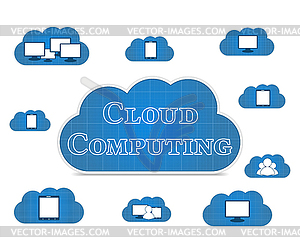 Cloud Computing - vector clip art