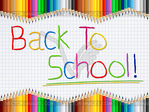 Back To School Background - vector clipart