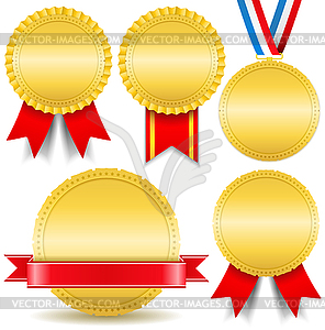 Golden Medals - royalty-free vector clipart