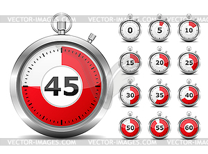 Red Timers - vector clip art