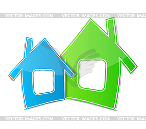 Abstract House Icon - royalty-free vector clipart